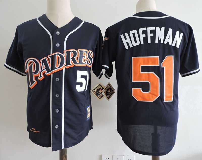 San Diego Padres #51 Trevor Hoffman 1998 Cooperstown Collection Jersey Dzhi